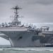 US Navy aircraft carrier collides with merchant ship near Suez Canal